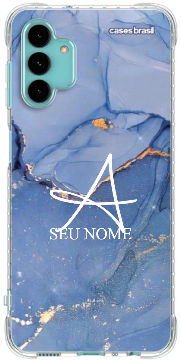 Capinha para Celular Textura Marmorizada Azul