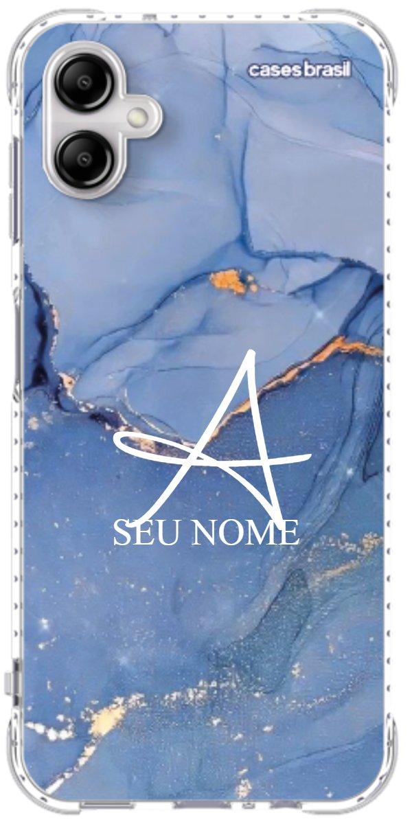 Capinha para Celular Textura Marmorizada Azul