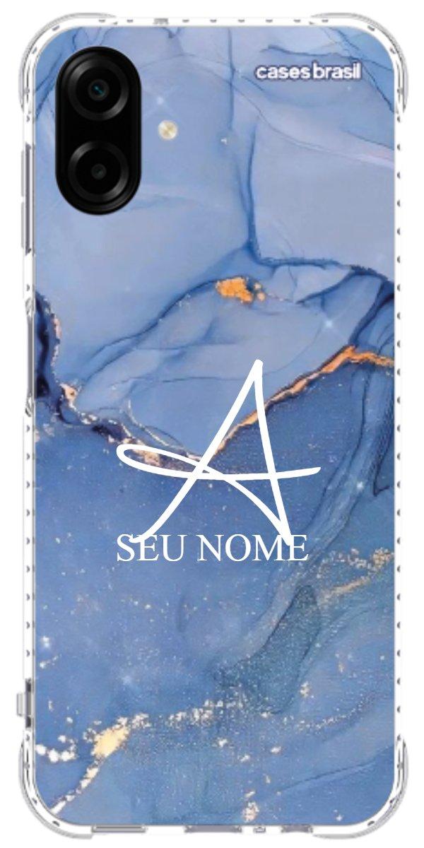 Capinha para Celular Textura Marmorizada Azul
