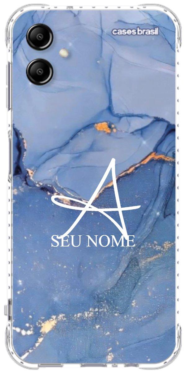 Capinha para Celular Textura Marmorizada Azul