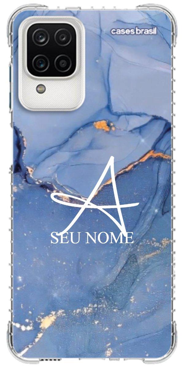 Capinha para Celular Textura Marmorizada Azul