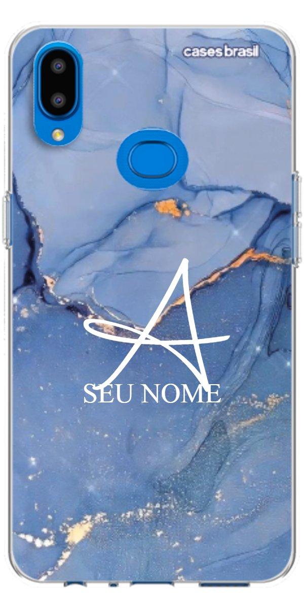 Capinha para Celular Textura Marmorizada Azul