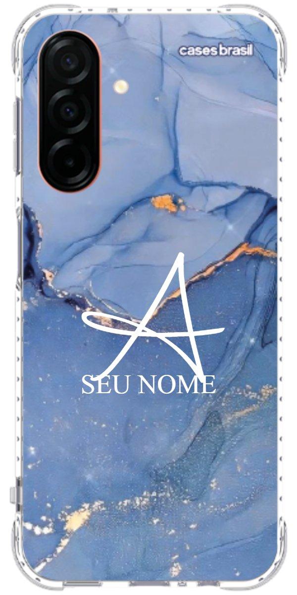 Capinha para Celular Textura Marmorizada Azul