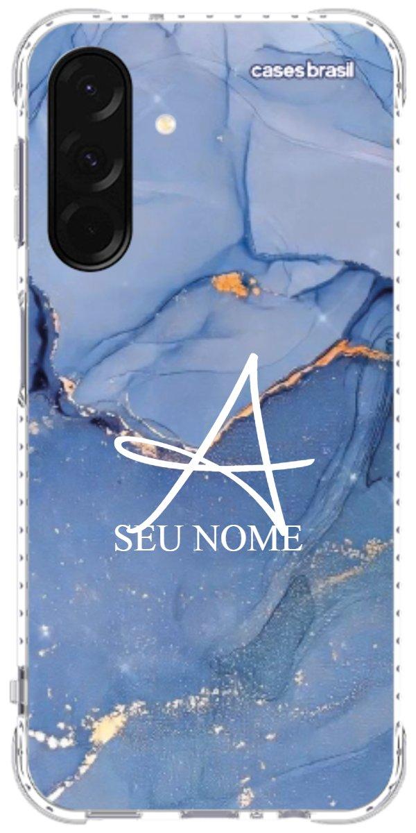 Capinha para Celular Textura Marmorizada Azul