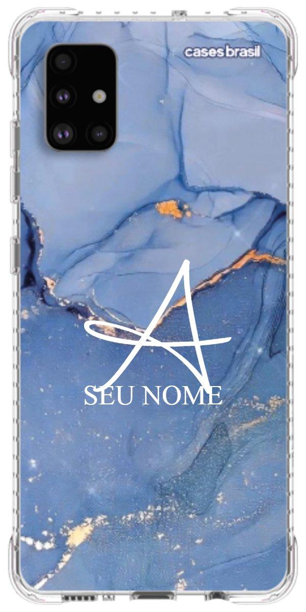 Capinha para Celular Textura Marmorizada Azul