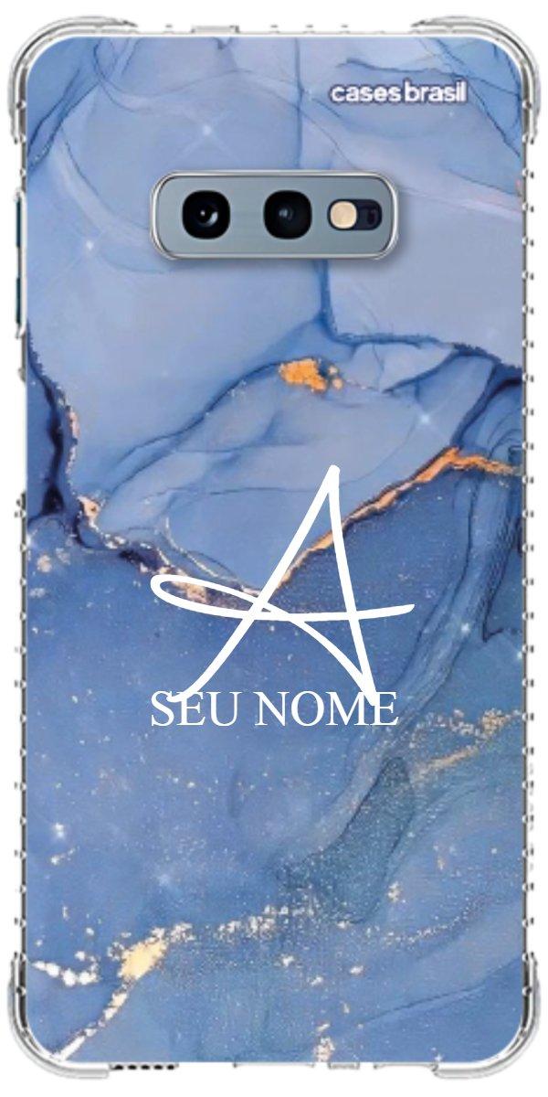 Capinha para Celular Textura Marmorizada Azul