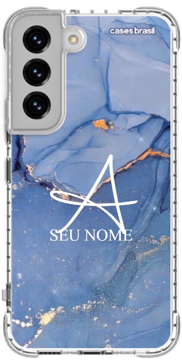 Capinha para Celular Textura Marmorizada Azul