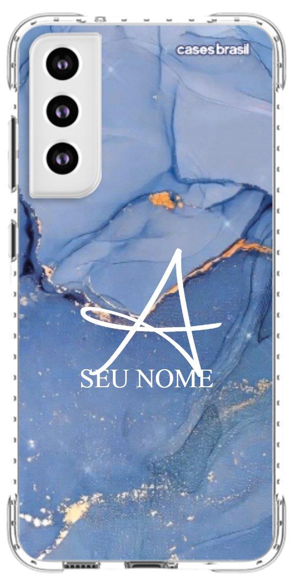 Capinha para Celular Textura Marmorizada Azul