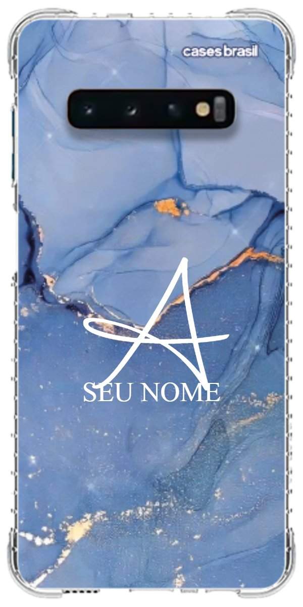 Capinha para Celular Textura Marmorizada Azul