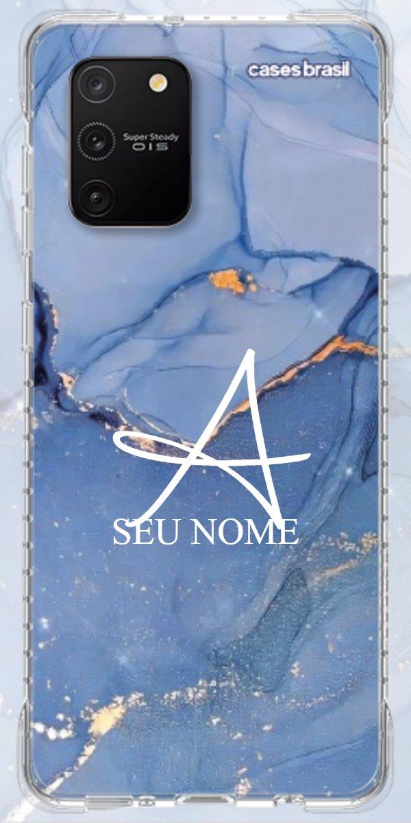 Capinha para Celular Textura Marmorizada Azul