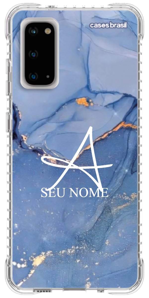 Capinha para Celular Textura Marmorizada Azul