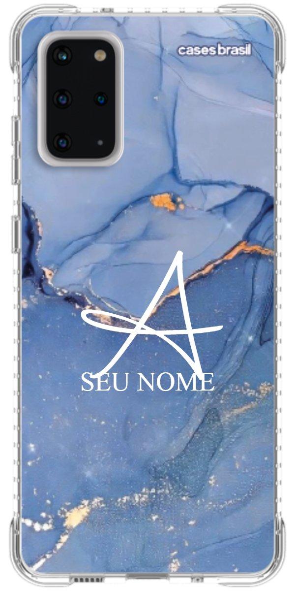 Capinha para Celular Textura Marmorizada Azul
