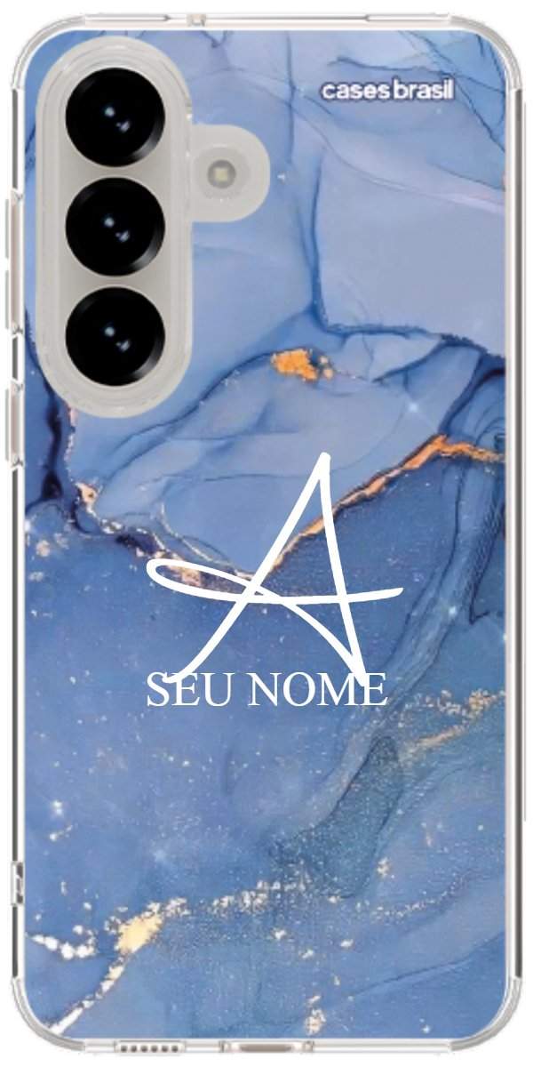 Capinha para Celular Textura Marmorizada Azul