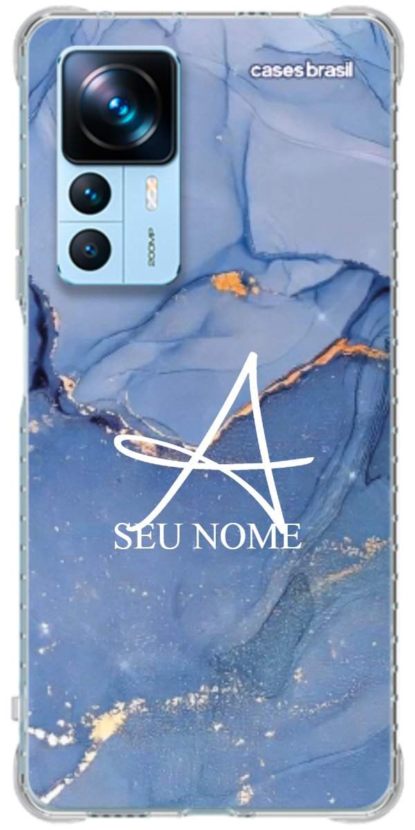 Capinha para Celular Textura Marmorizada Azul