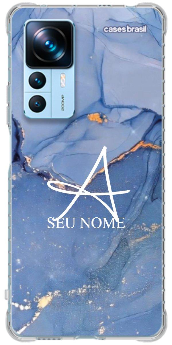 Capinha para Celular Textura Marmorizada Azul