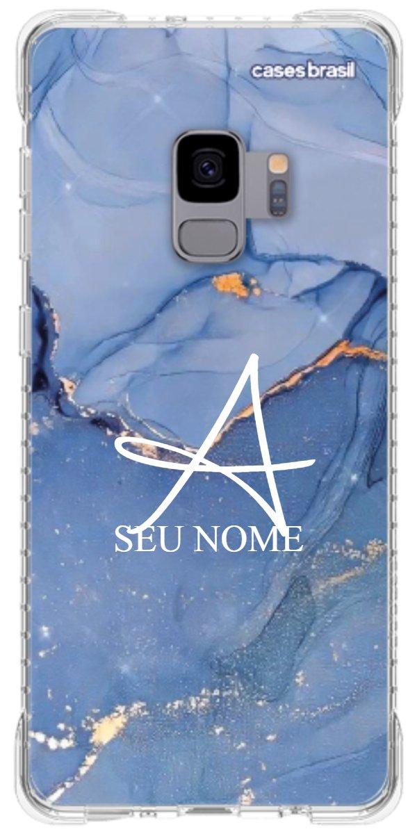 Capinha para Celular Textura Marmorizada Azul
