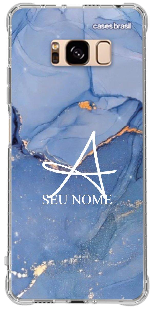 Capinha para Celular Textura Marmorizada Azul