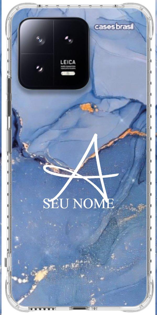 Capinha para Celular Textura Marmorizada Azul