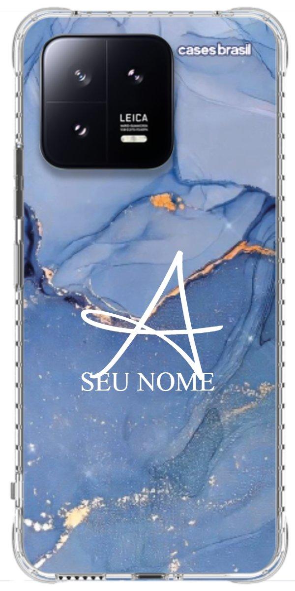 Capinha para Celular Textura Marmorizada Azul