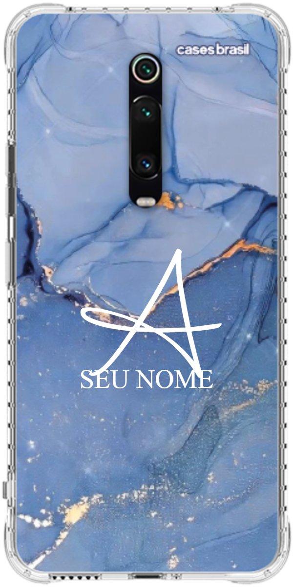Capinha para Celular Textura Marmorizada Azul