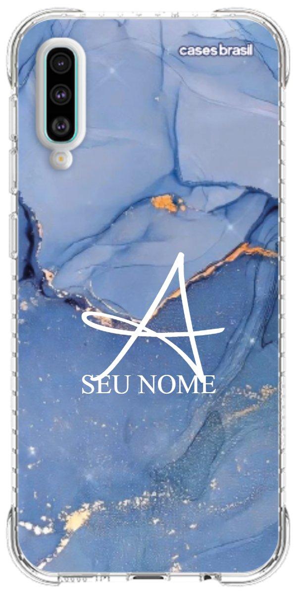 Capinha para Celular Textura Marmorizada Azul