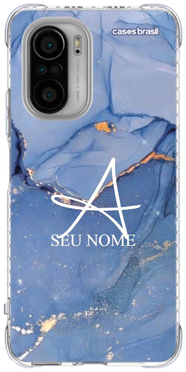 Capinha para Celular Textura Marmorizada Azul