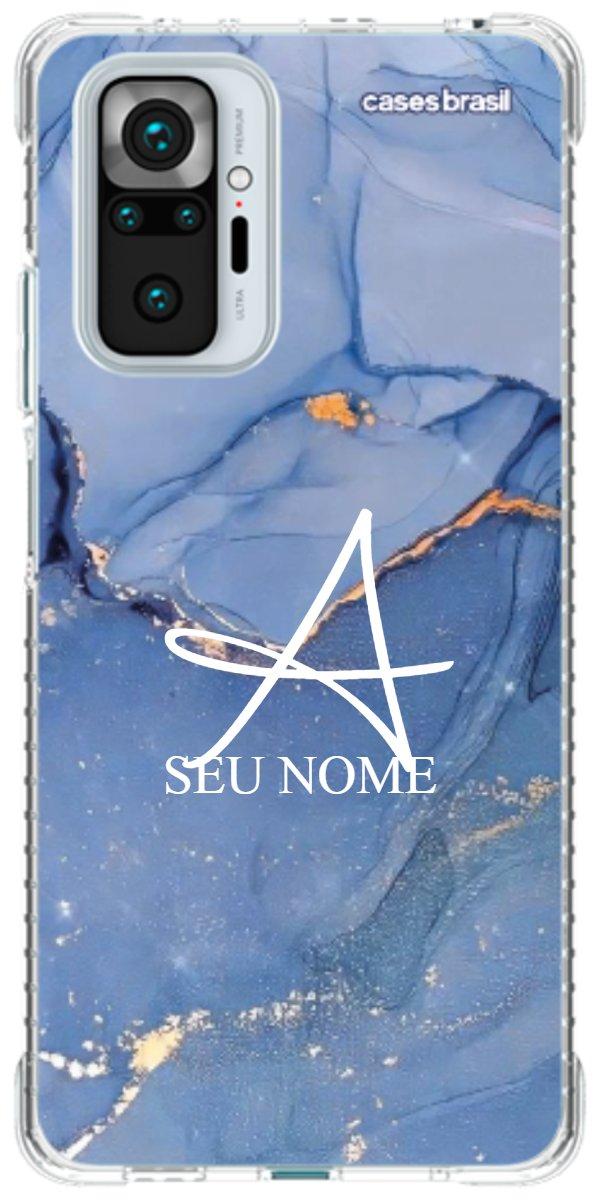 Capinha para Celular Textura Marmorizada Azul