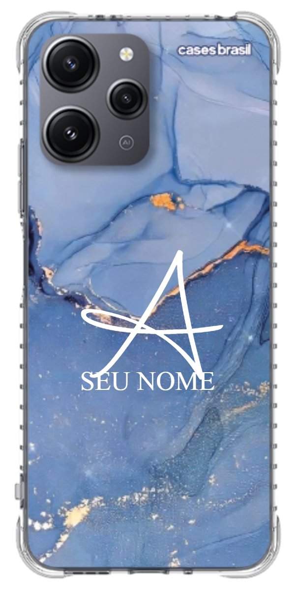 Capinha para Celular Textura Marmorizada Azul