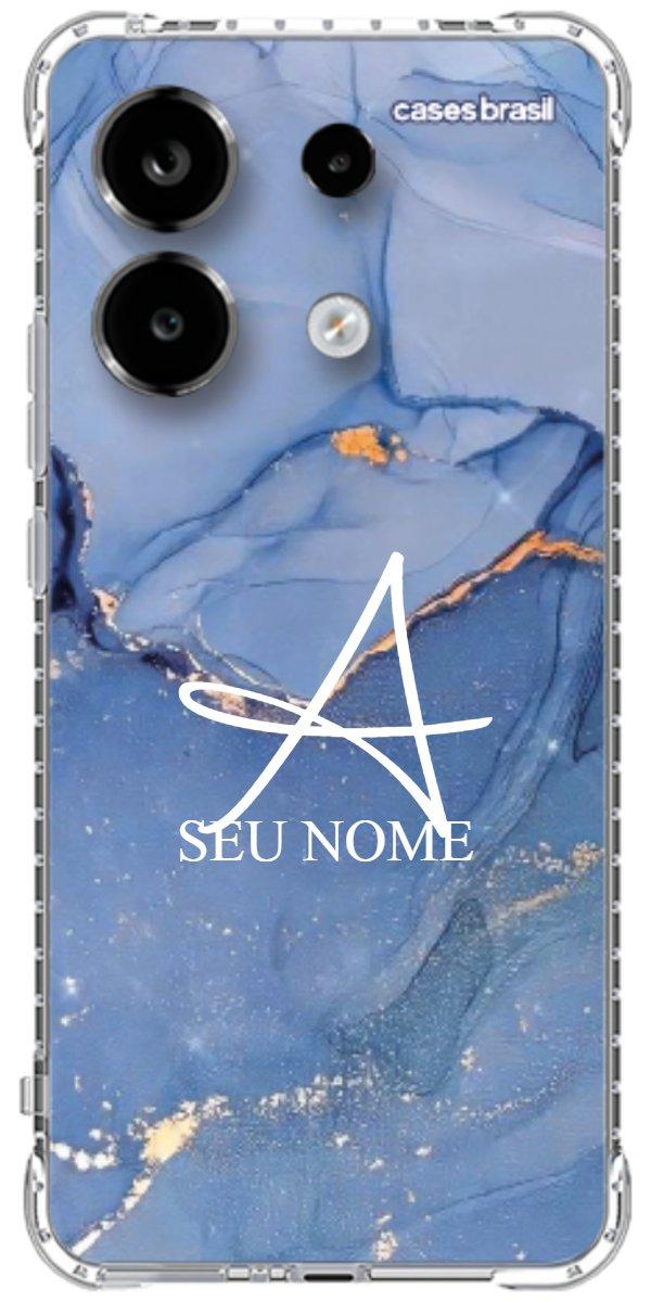 Capinha para Celular Textura Marmorizada Azul