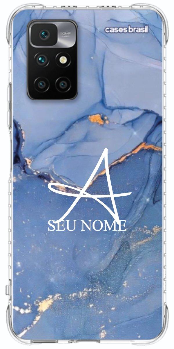 Capinha para Celular Textura Marmorizada Azul