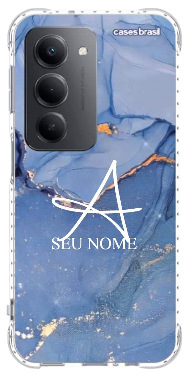 Capinha para Celular Textura Marmorizada Azul
