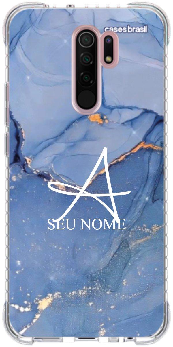Capinha para Celular Textura Marmorizada Azul