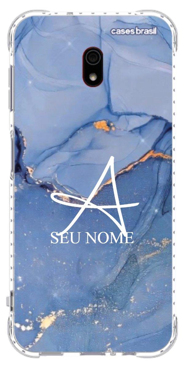 Capinha para Celular Textura Marmorizada Azul