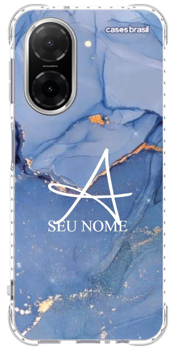 Capinha para Celular Textura Marmorizada Azul