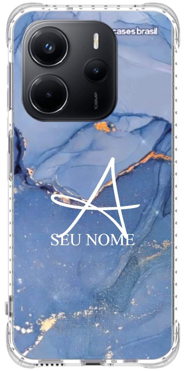 Capinha para Celular Textura Marmorizada Azul