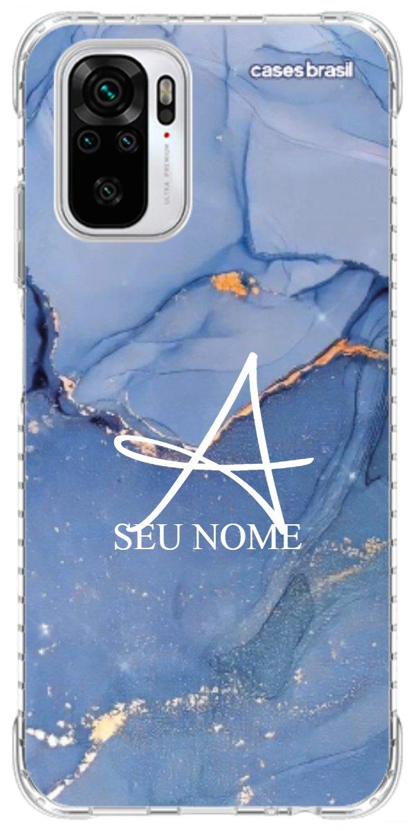 Capinha para Celular Textura Marmorizada Azul