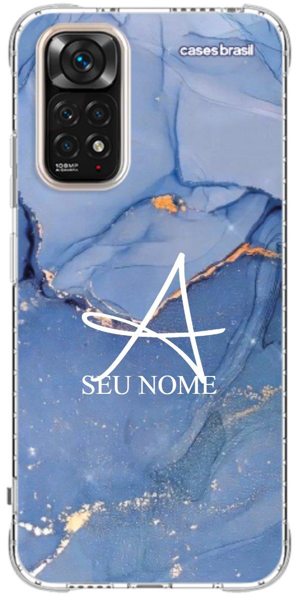 Capinha para Celular Textura Marmorizada Azul