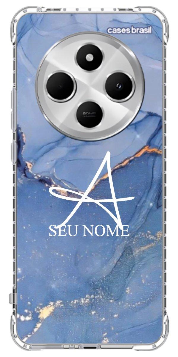 Capinha para Celular Textura Marmorizada Azul