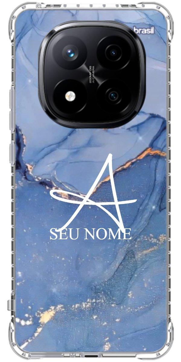 Capinha para Celular Textura Marmorizada Azul
