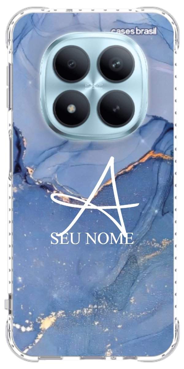 Capinha para Celular Textura Marmorizada Azul