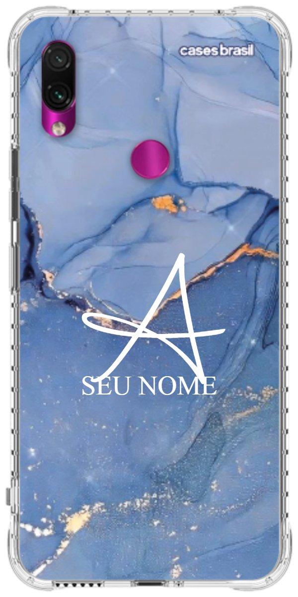Capinha para Celular Textura Marmorizada Azul