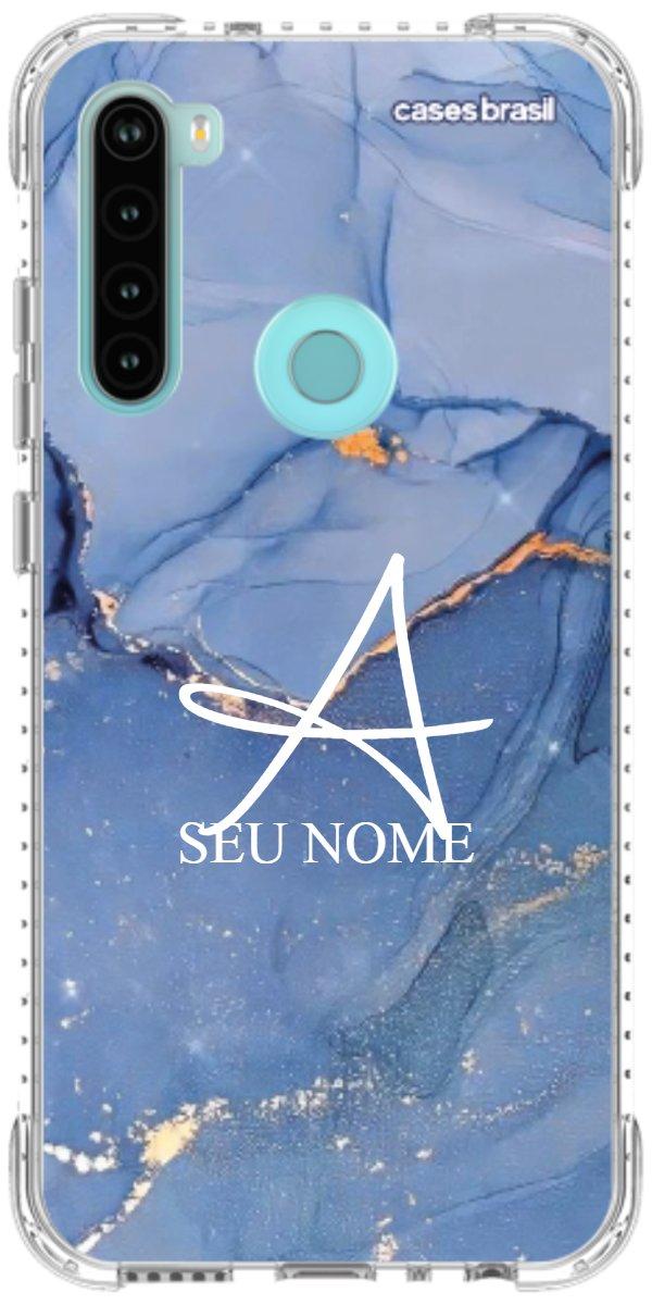 Capinha para Celular Textura Marmorizada Azul