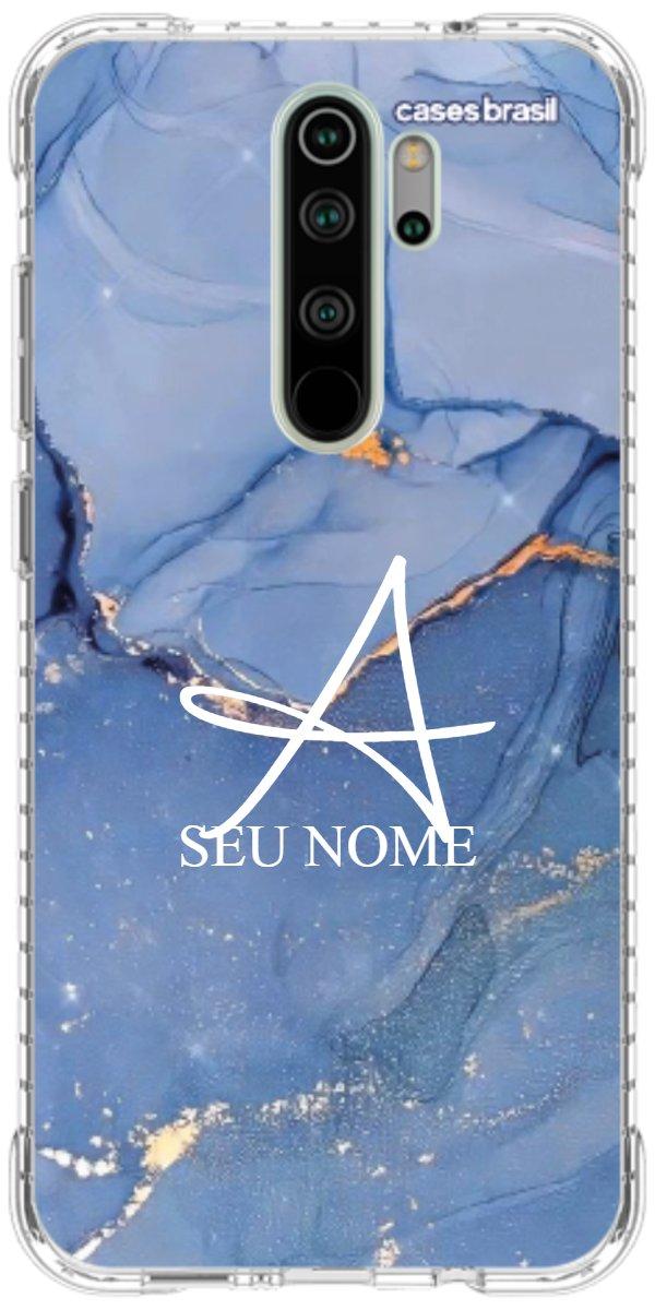Capinha para Celular Textura Marmorizada Azul