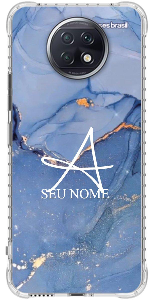 Capinha para Celular Textura Marmorizada Azul
