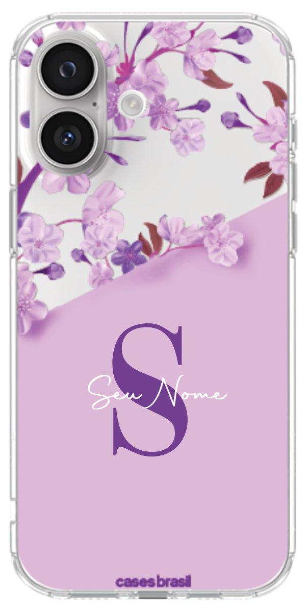 Capinha para Celular Flores Purpuras
