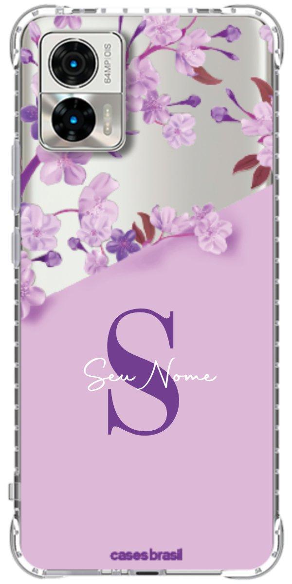 Capinha para Celular Flores Purpuras
