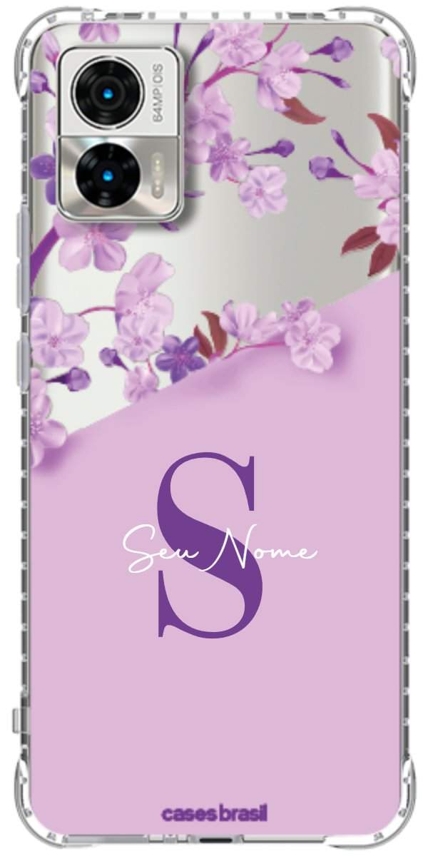 Capinha para Celular Flores Purpuras