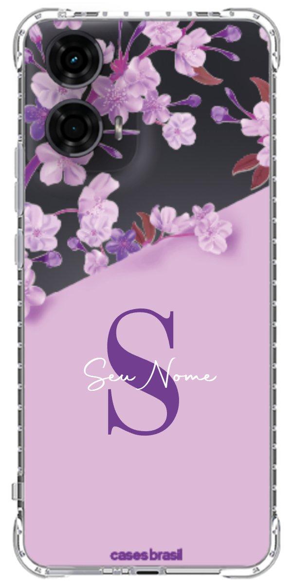 Capinha para Celular Flores Purpuras