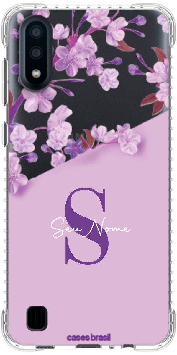 Capinha para Celular Flores Purpuras