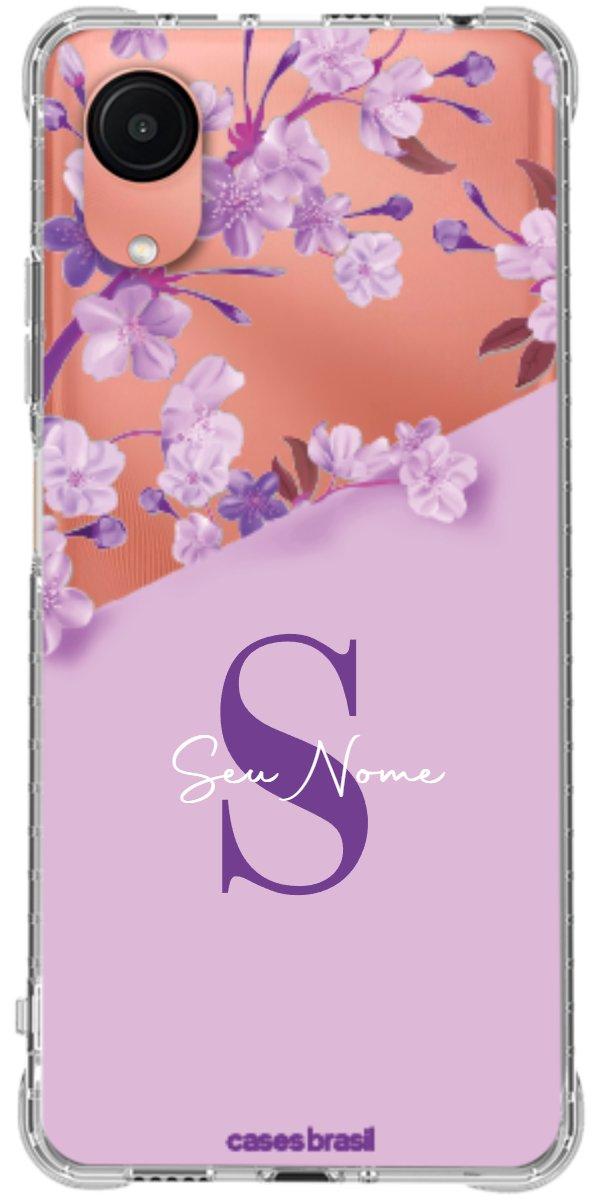 Capinha para Celular Flores Purpuras